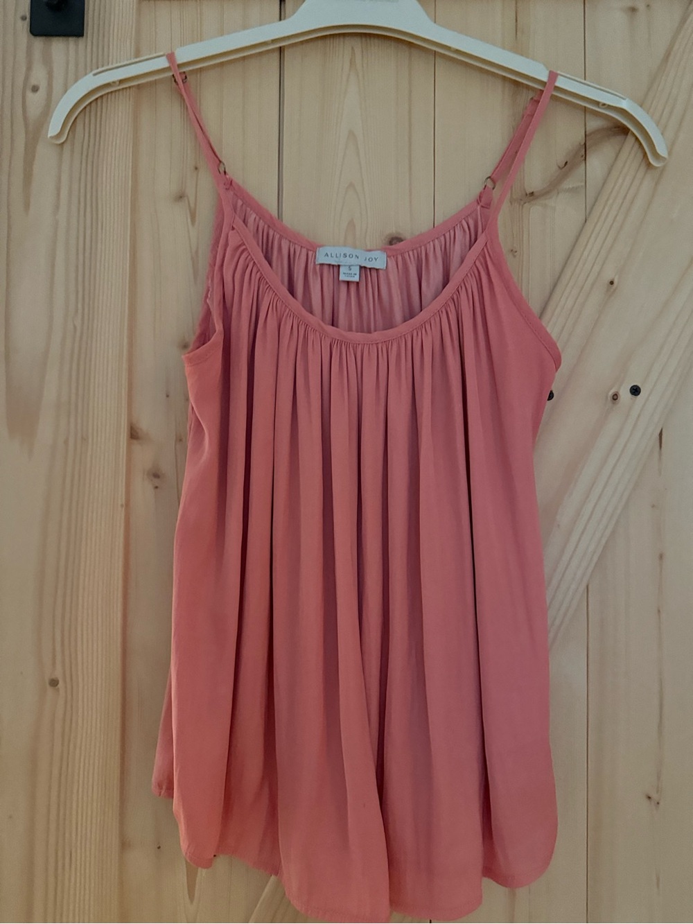 Allison Joy Coral Blouson Spaghetti Strap Camisole